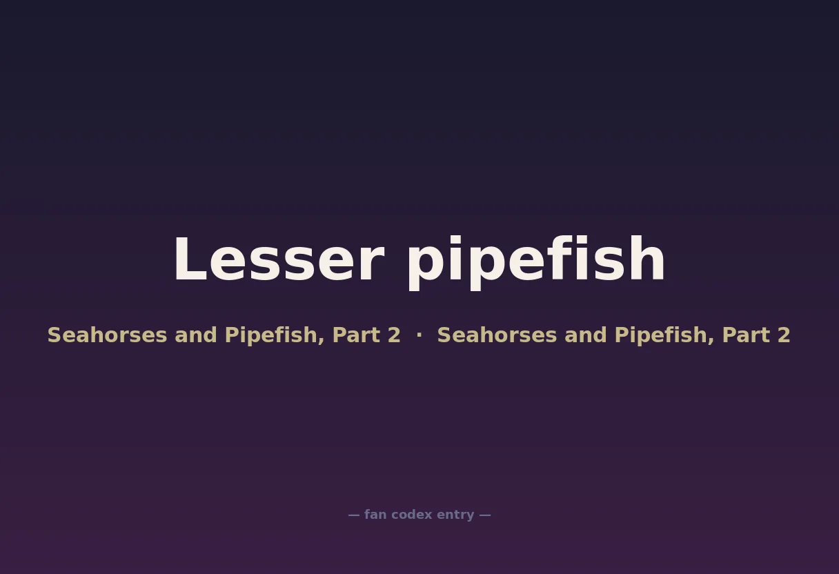Lesser pipefish