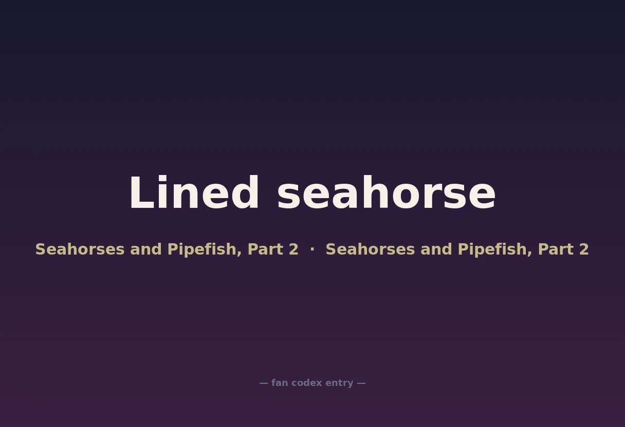 Lined seahorse