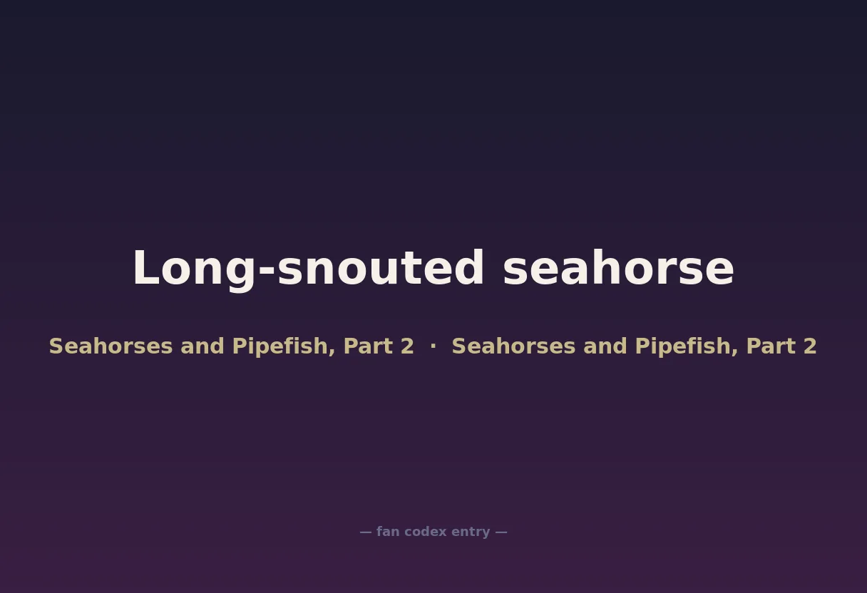 Long-snouted seahorse