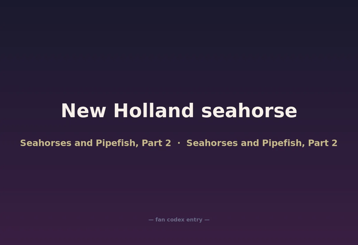 New Holland seahorse
