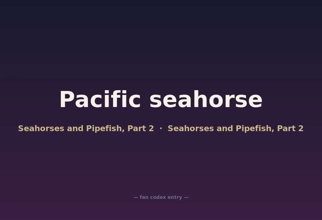 Pacific seahorse