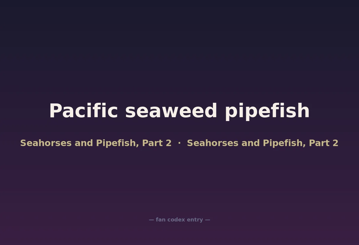 Pacific seaweed pipefish