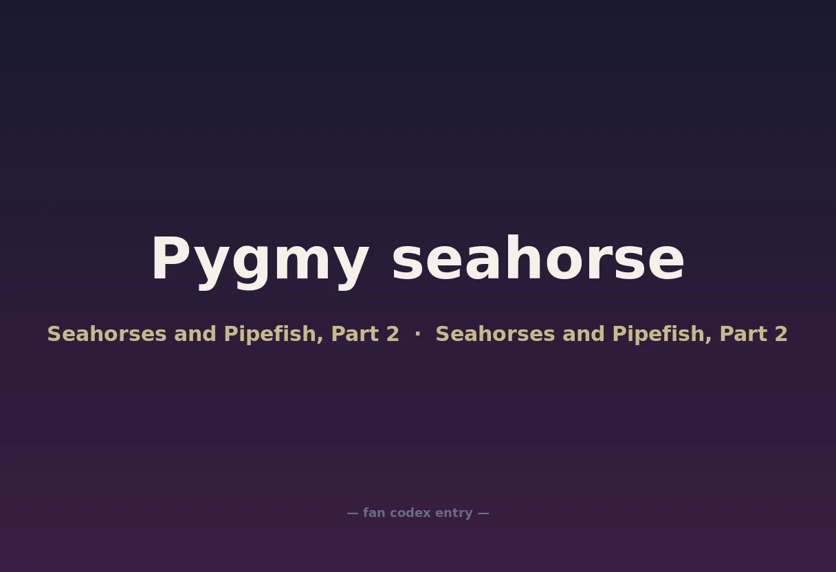 Pygmy seahorse