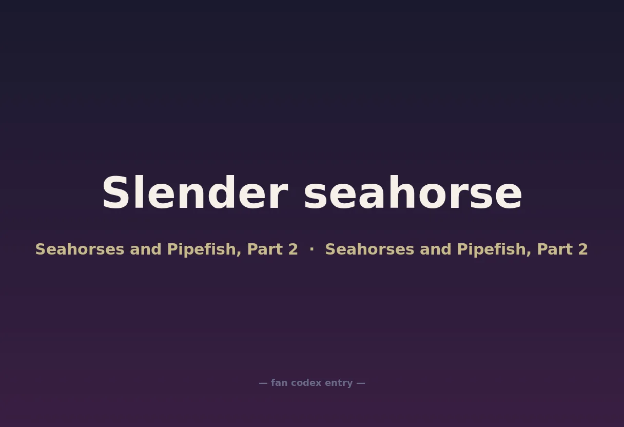 Slender seahorse