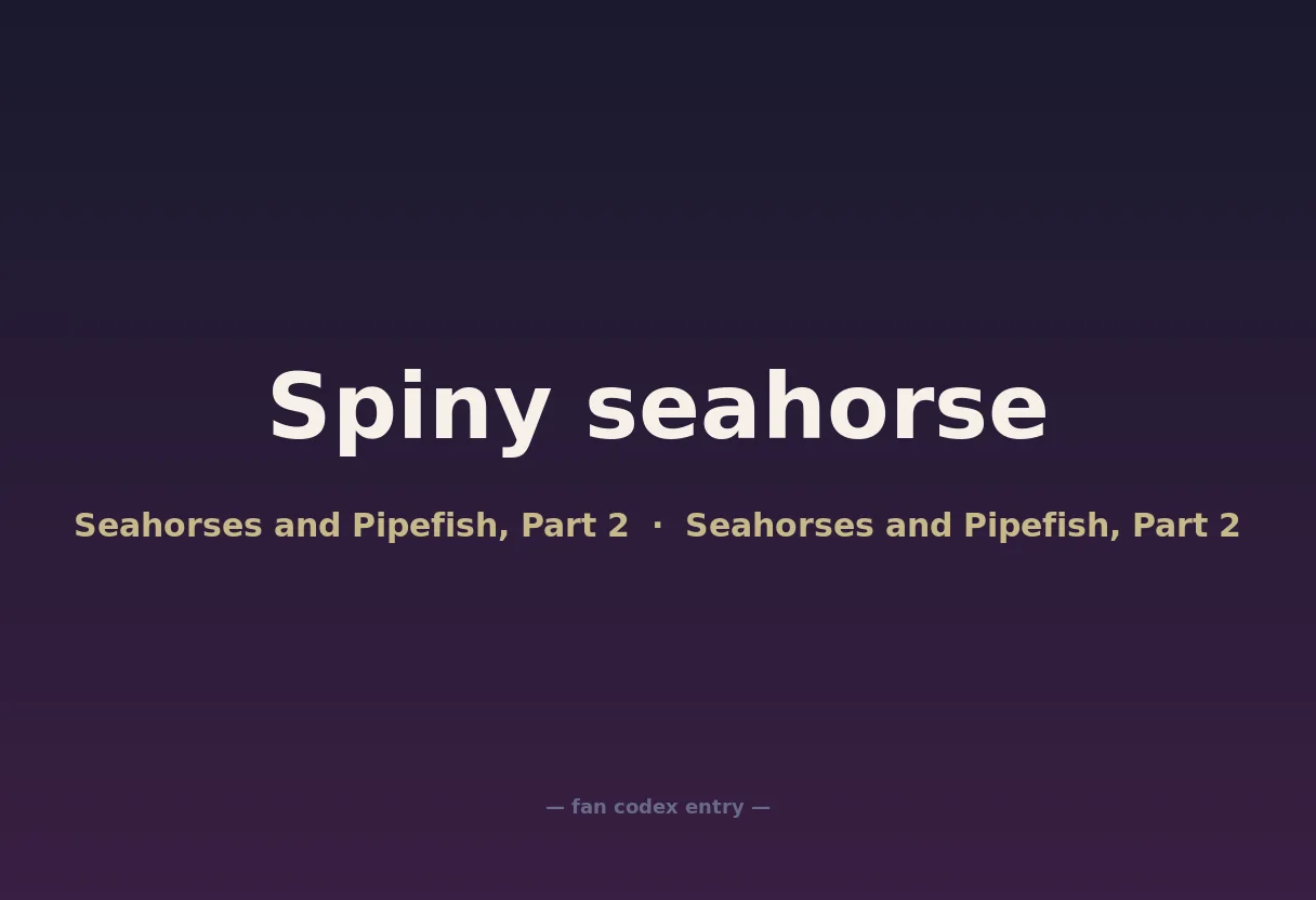 Spiny seahorse