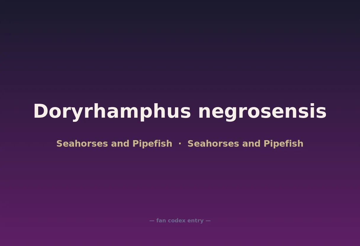 Doryrhamphus negrosensis