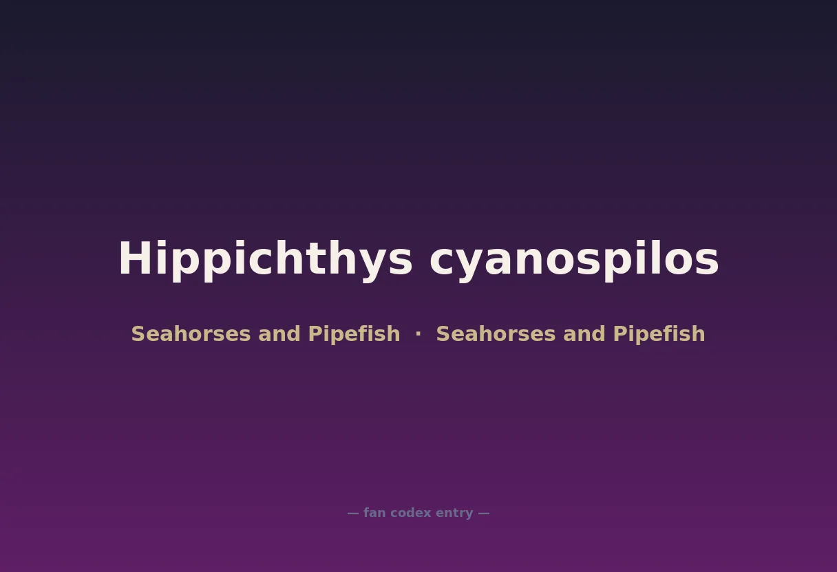 Hippichthys cyanospilos