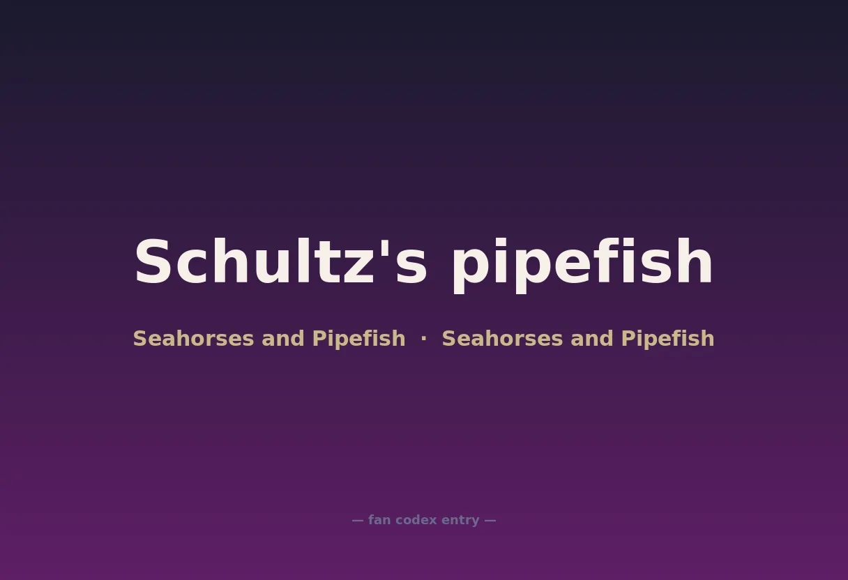 Schultz's pipefish