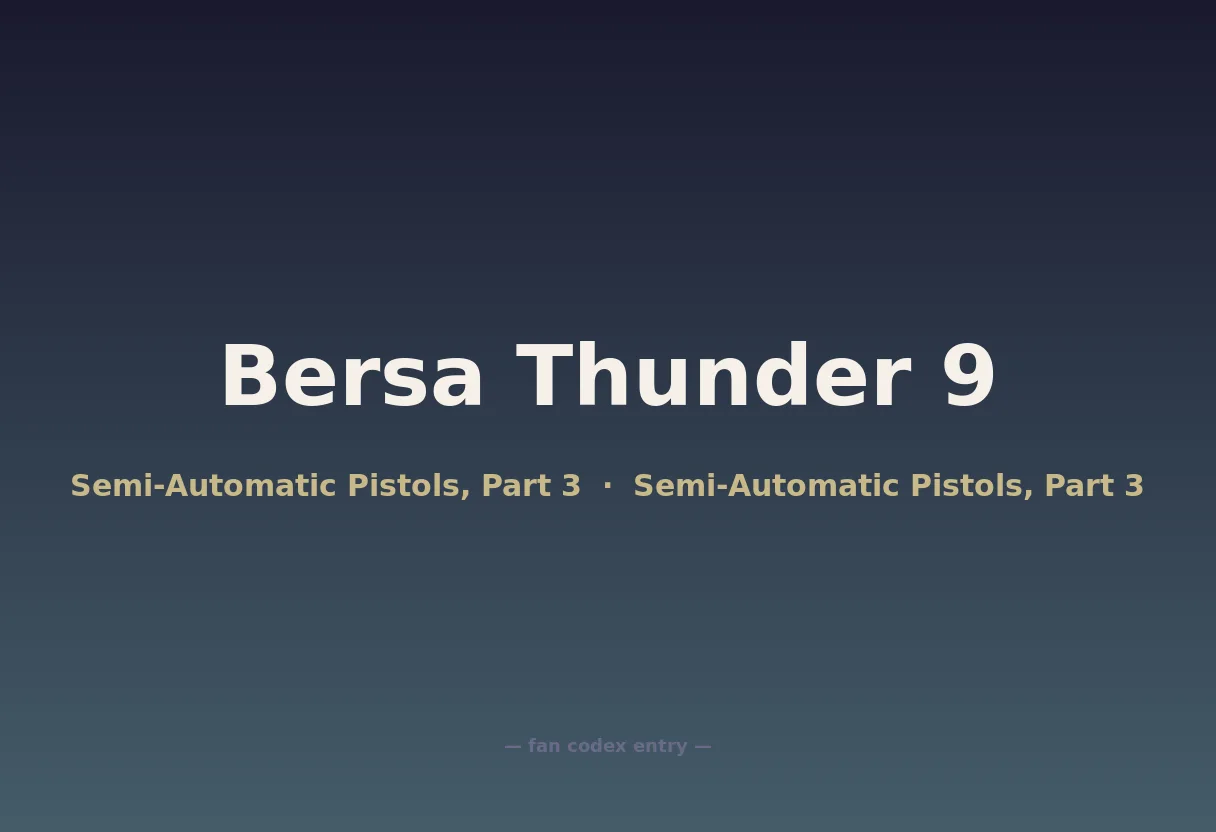 Bersa Thunder 9