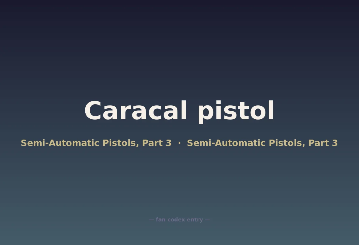 Caracal pistol