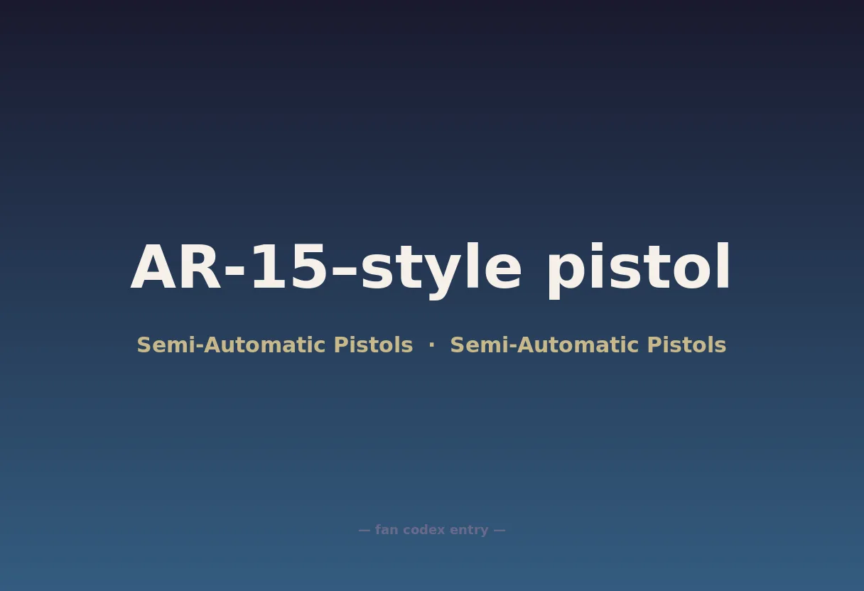 AR-15–style pistol