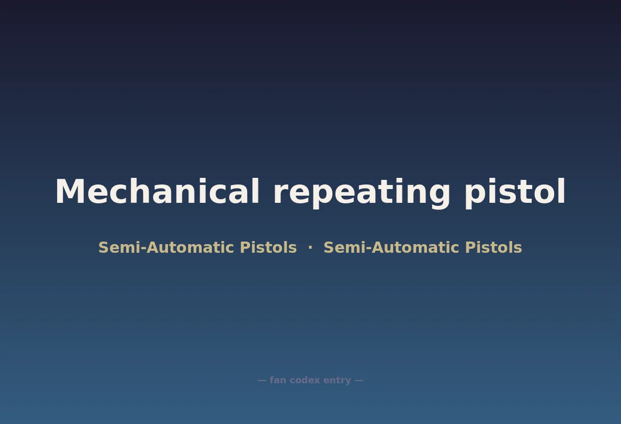 Mechanical repeating pistol