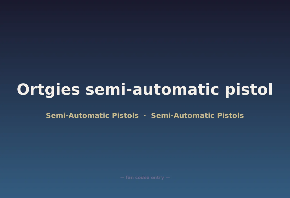 Ortgies semi-automatic pistol