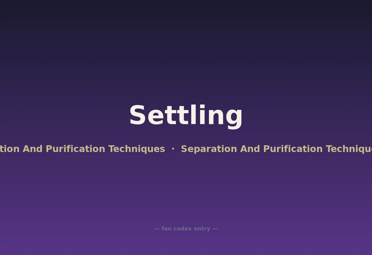 Settling