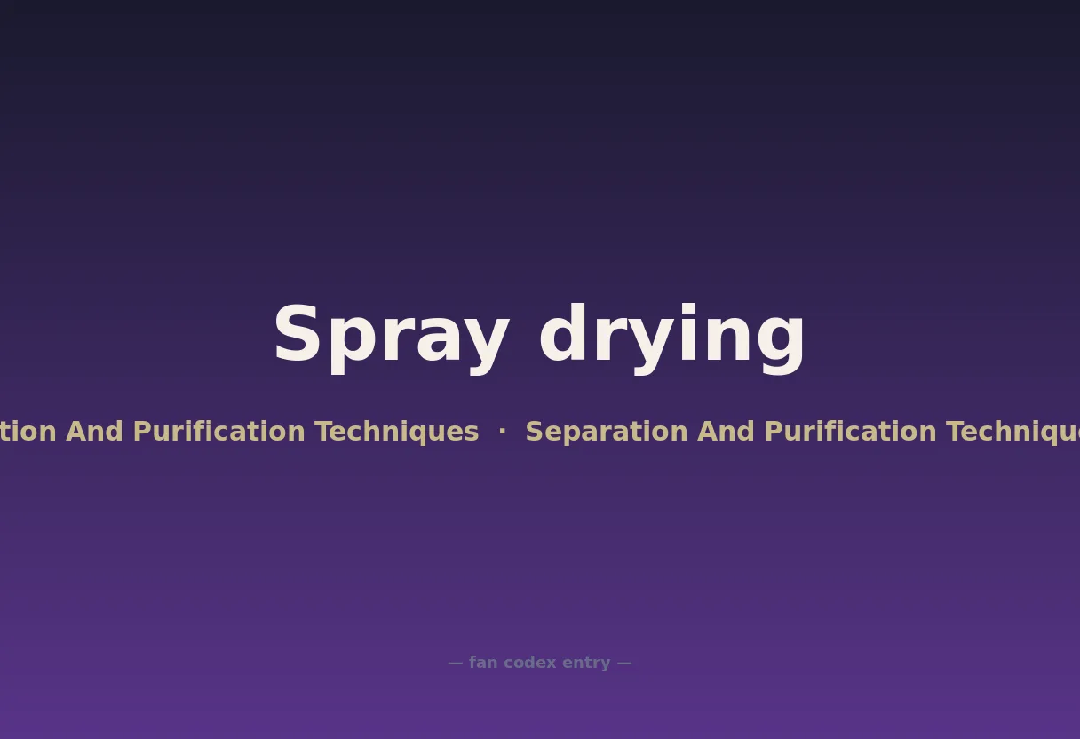 Spray drying