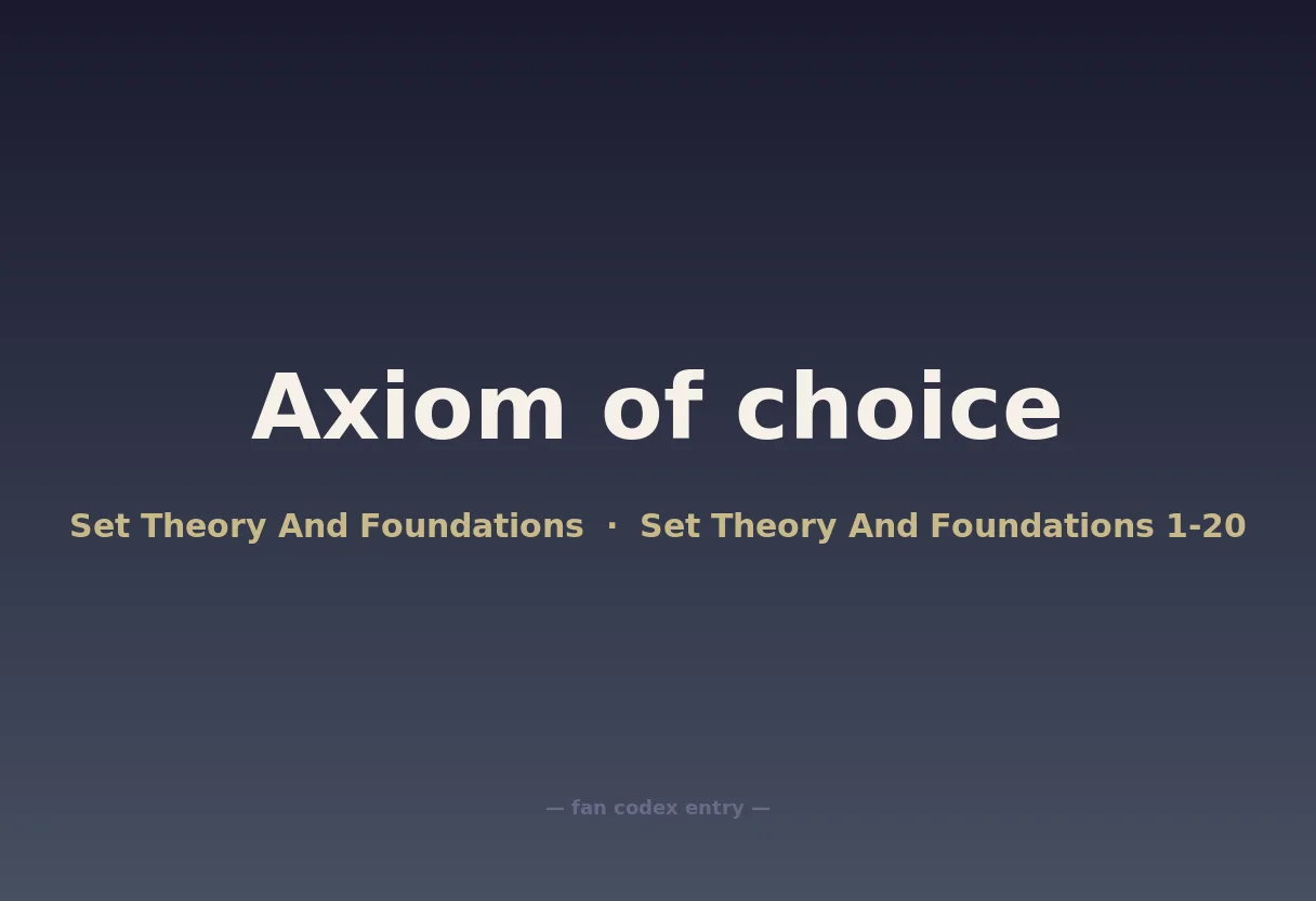 Axiom of choice