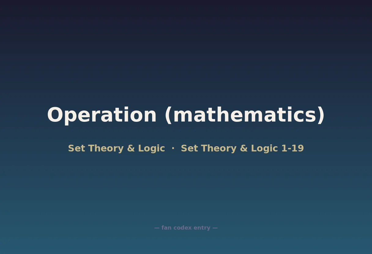 Operation (mathematics)