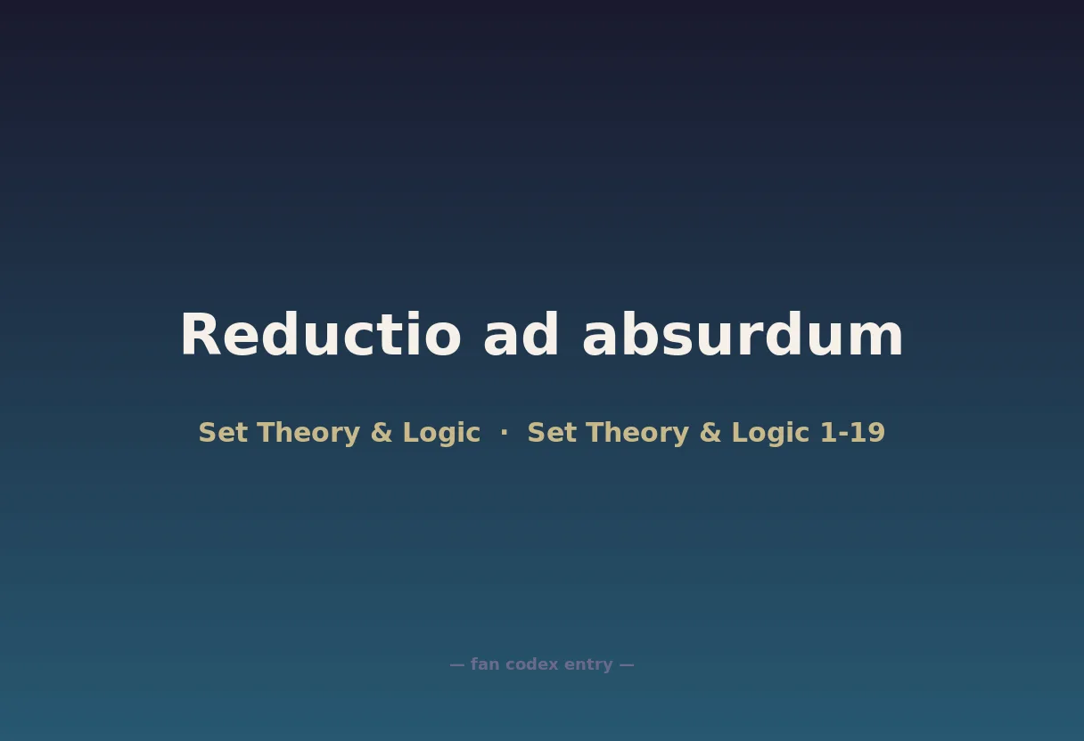 Reductio ad absurdum