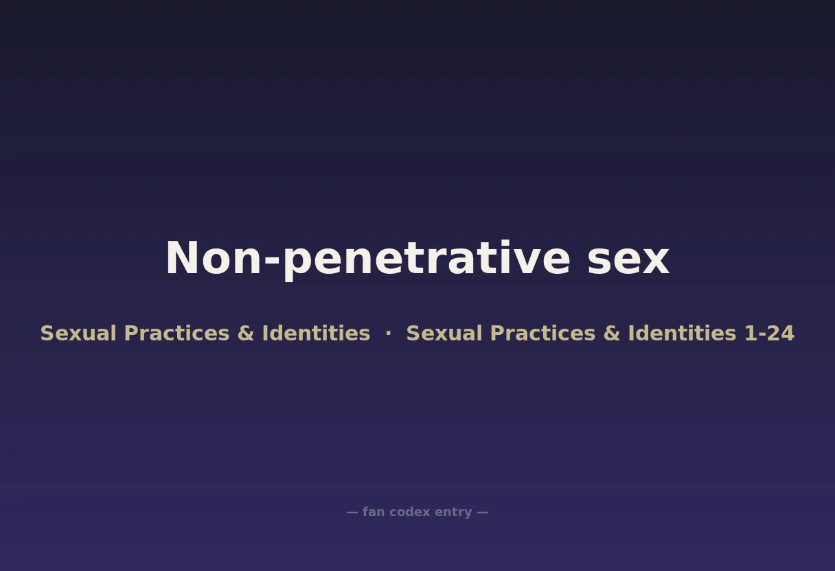 Non-penetrative sex