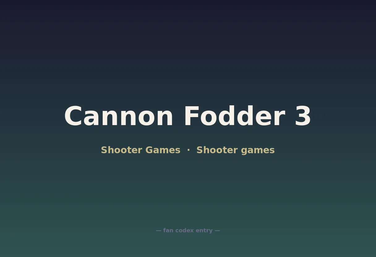 Cannon Fodder 3