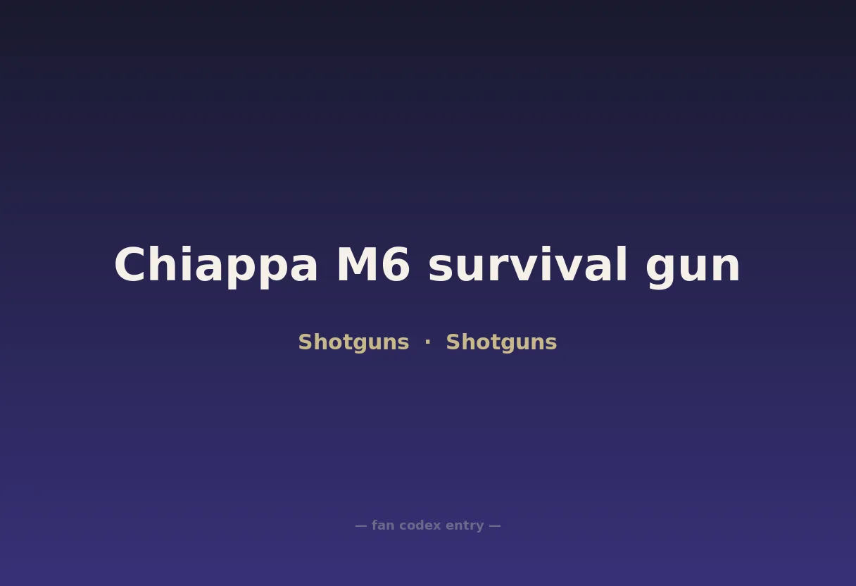 Chiappa M6 survival gun