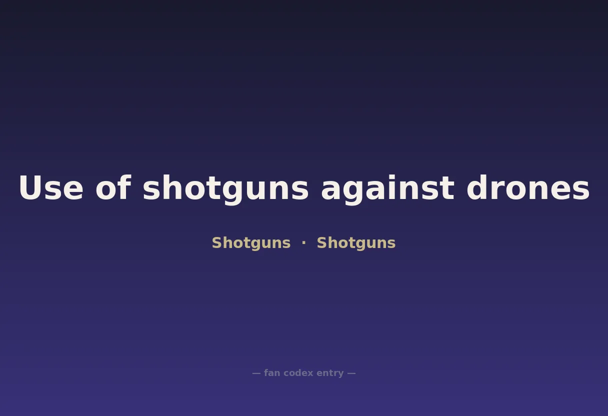 Use of shotguns against drones