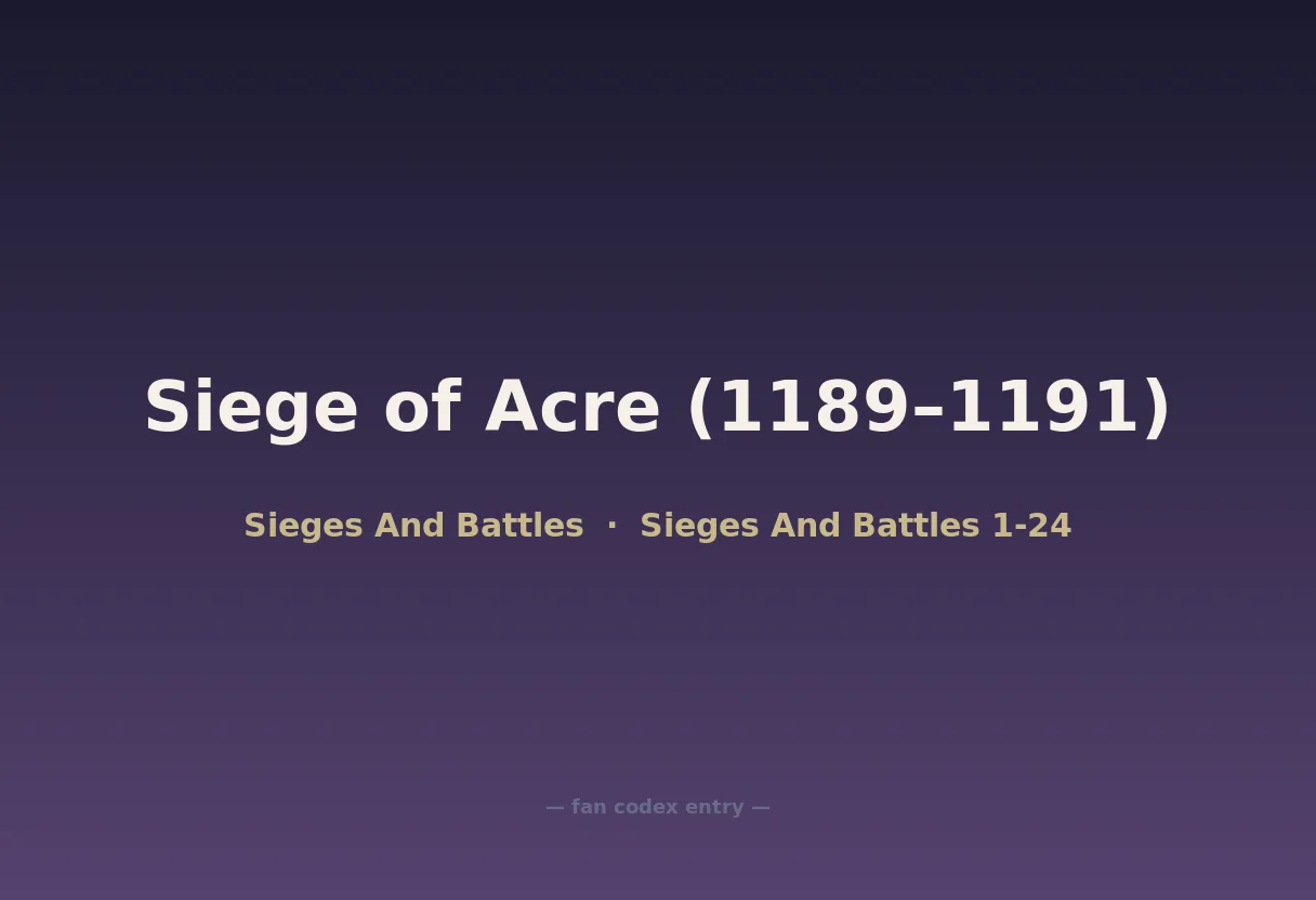 Siege of Acre (1189–1191)