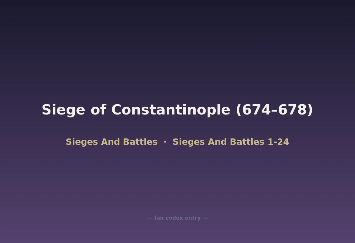 Siege of Constantinople (674–678)