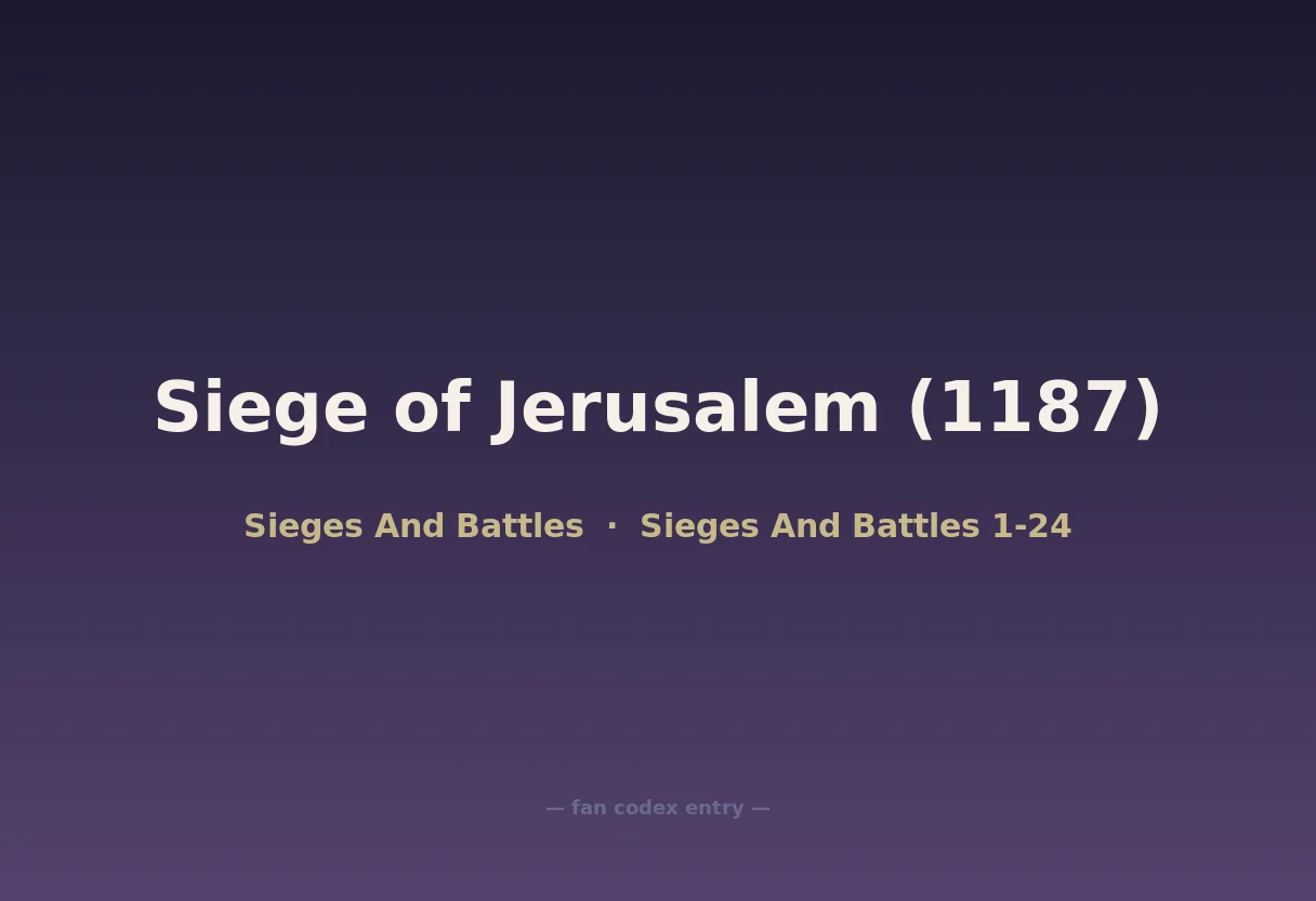 Siege of Jerusalem (1187)