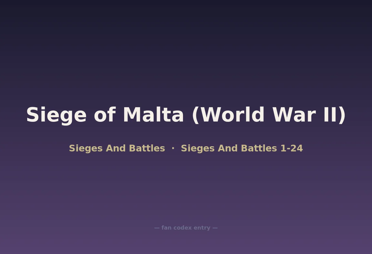 Siege of Malta (World War II)