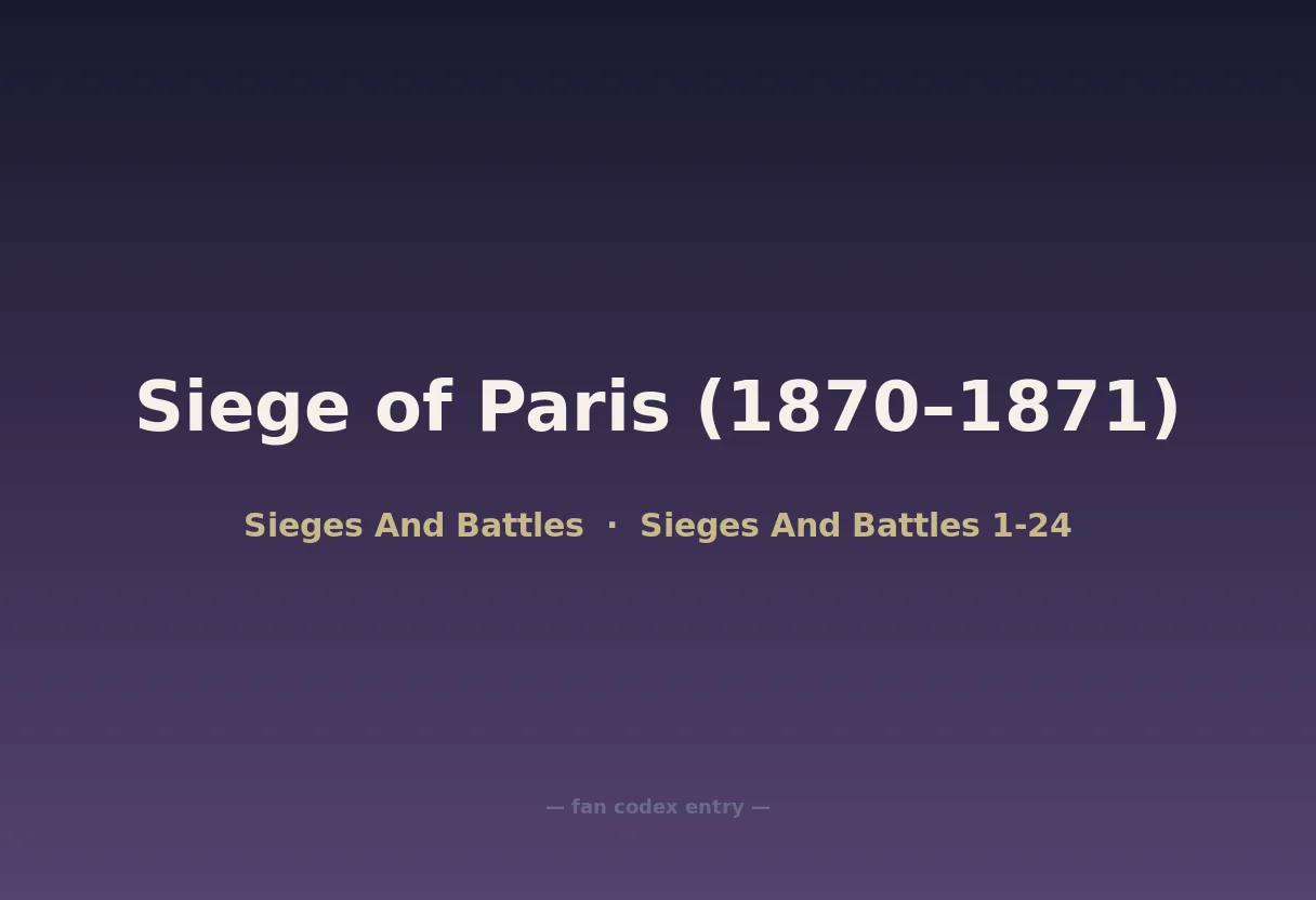 Siege of Paris (1870–1871)