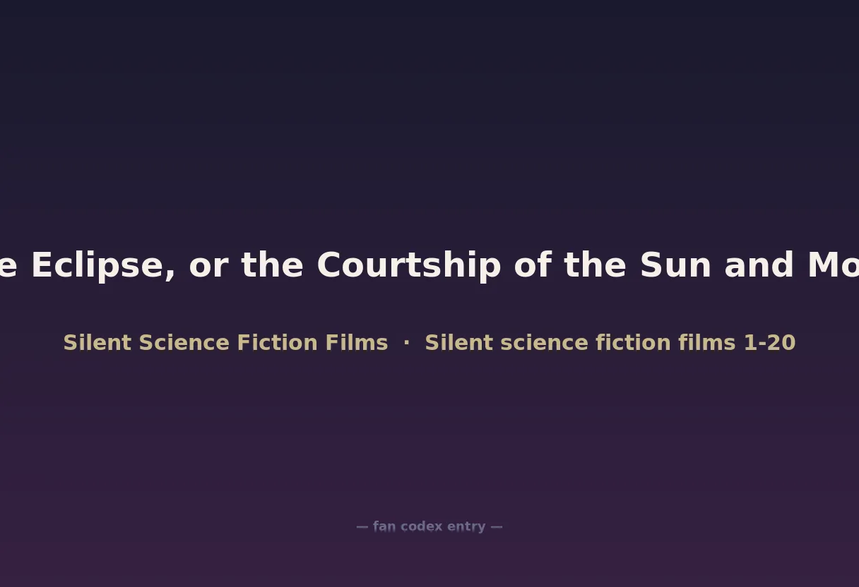 The Eclipse, or the Courtship of the Sun and Moon