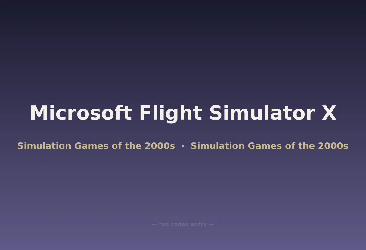 Microsoft Flight Simulator X