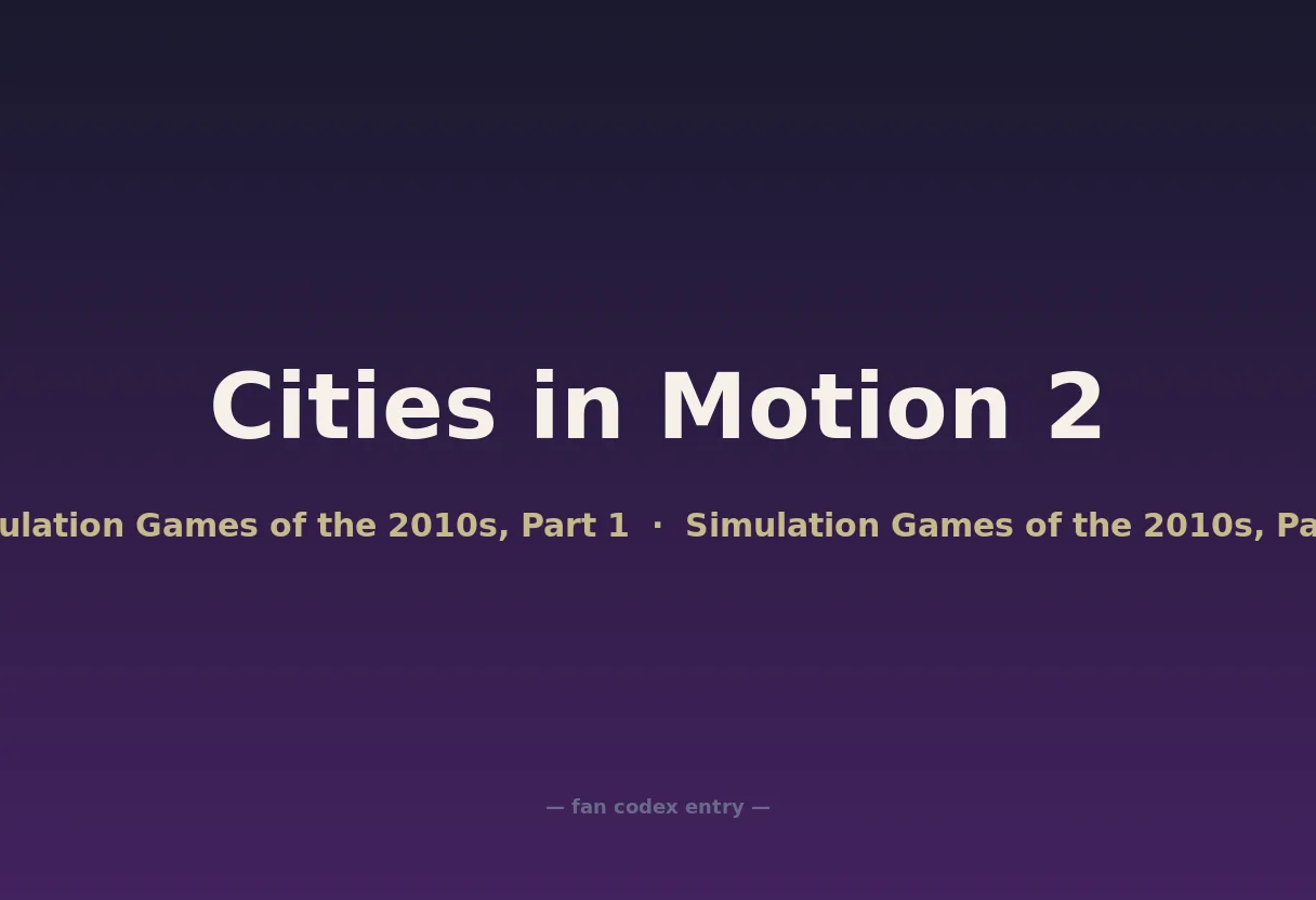 Cities in Motion 2