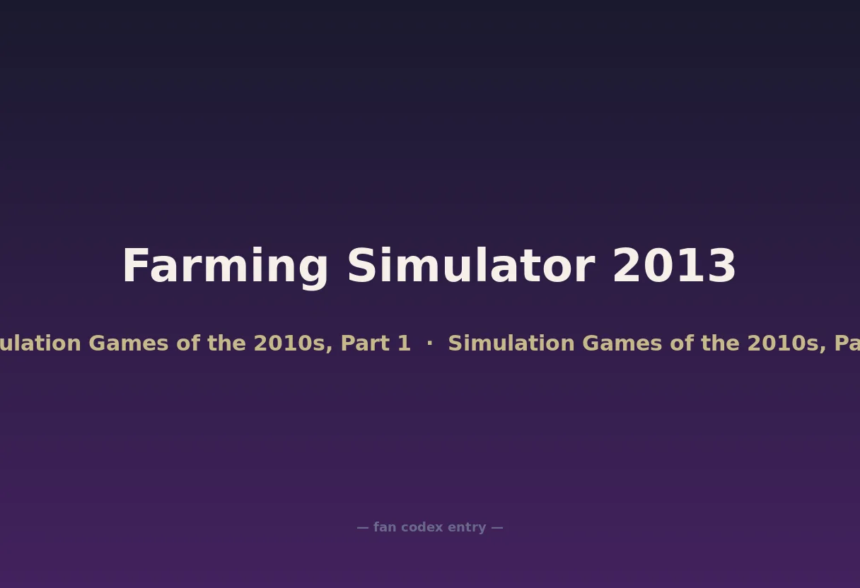 Farming Simulator 2013