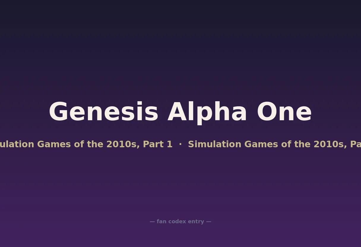 Genesis Alpha One