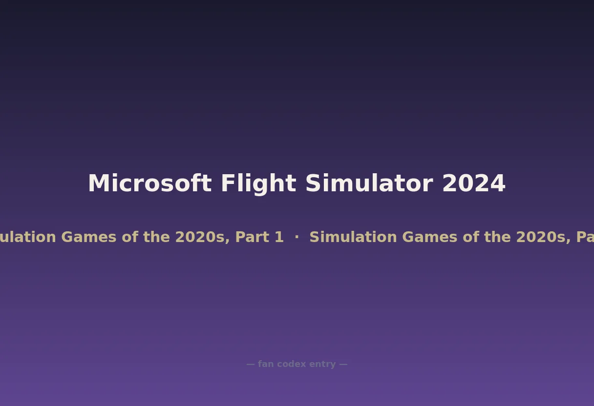 Microsoft Flight Simulator 2024