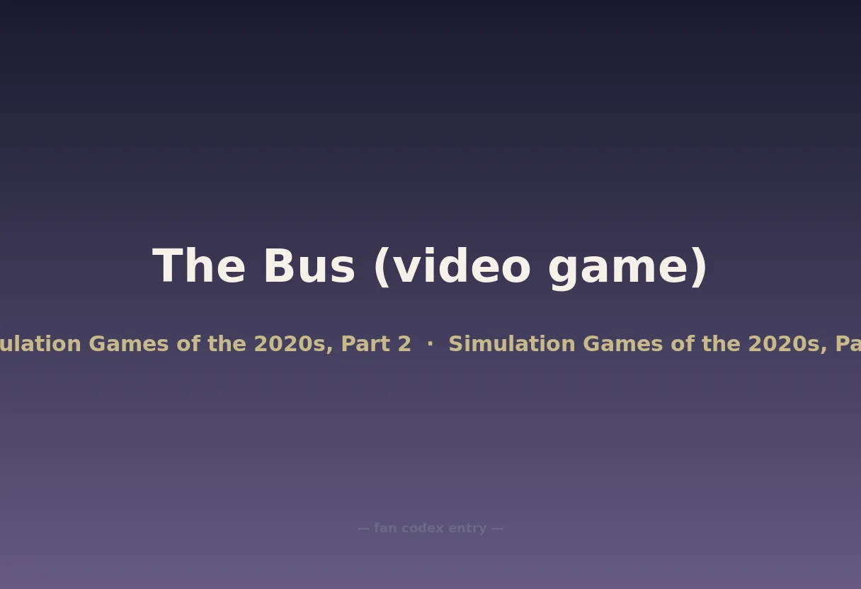 The Bus (video game)
