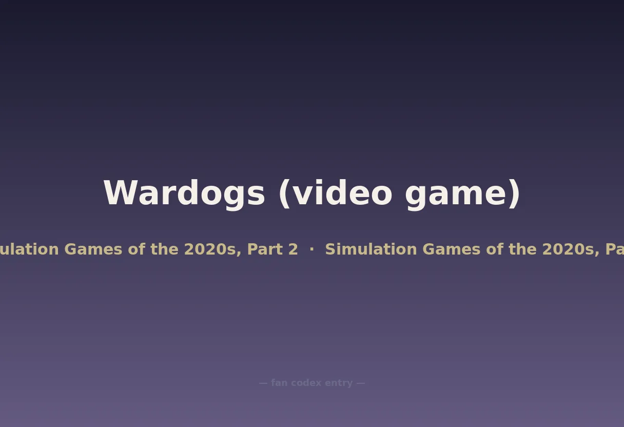 Wardogs (video game)