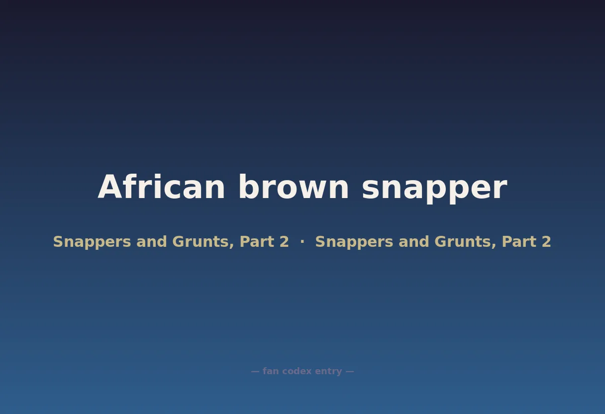 African brown snapper
