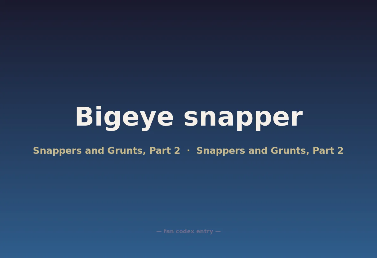 Bigeye snapper