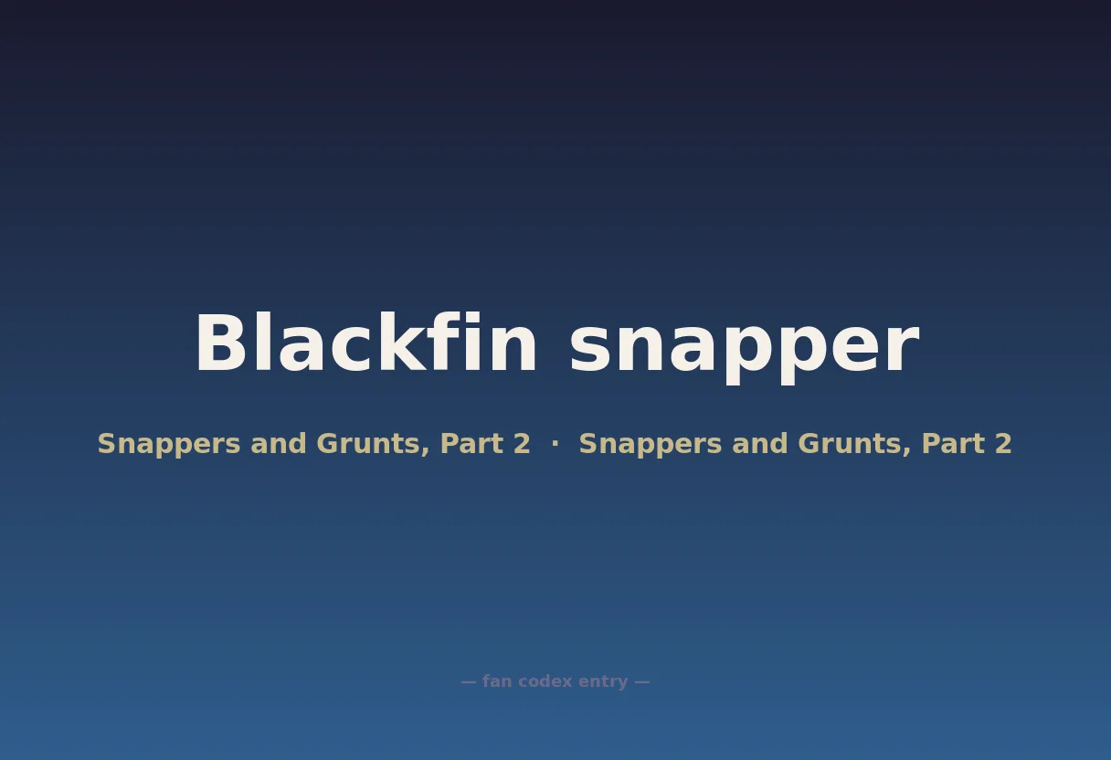 Blackfin snapper
