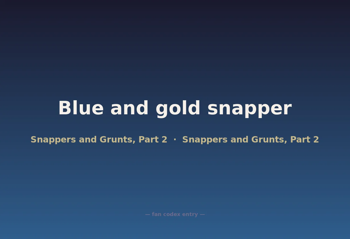 Blue and gold snapper