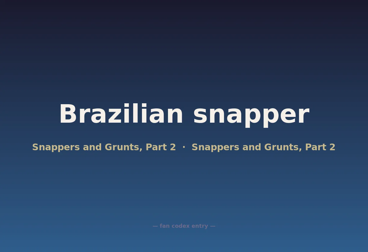 Brazilian snapper