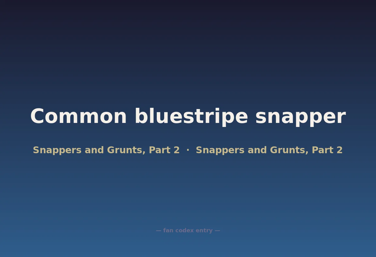 Common bluestripe snapper