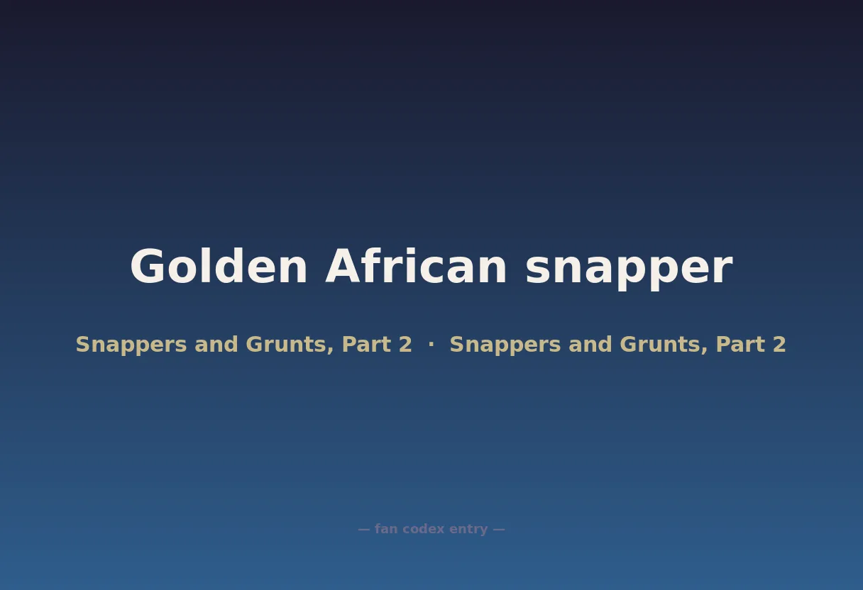 Golden African snapper