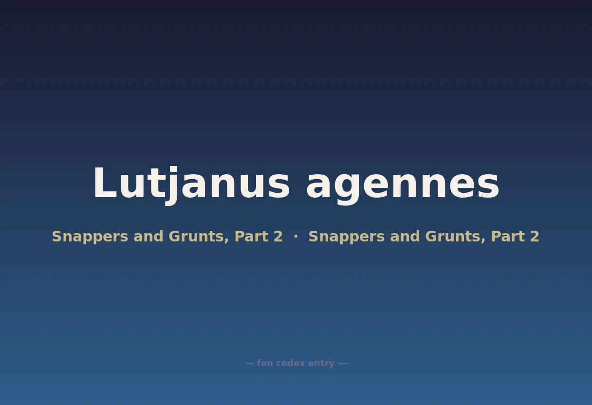 Lutjanus agennes