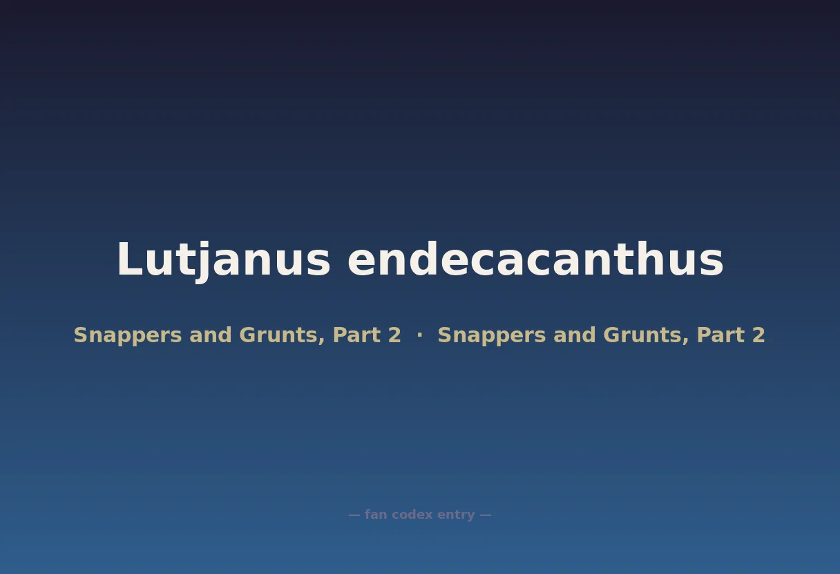 Lutjanus endecacanthus