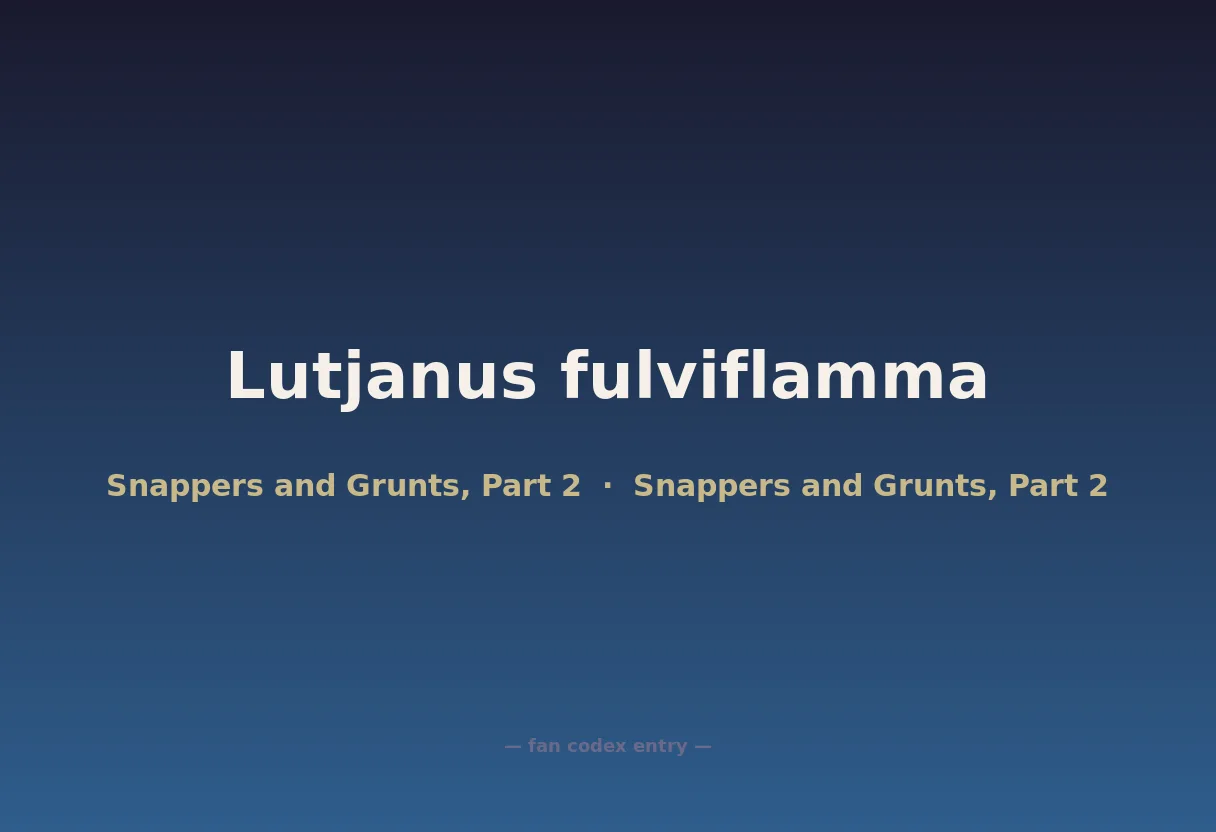 Lutjanus fulviflamma