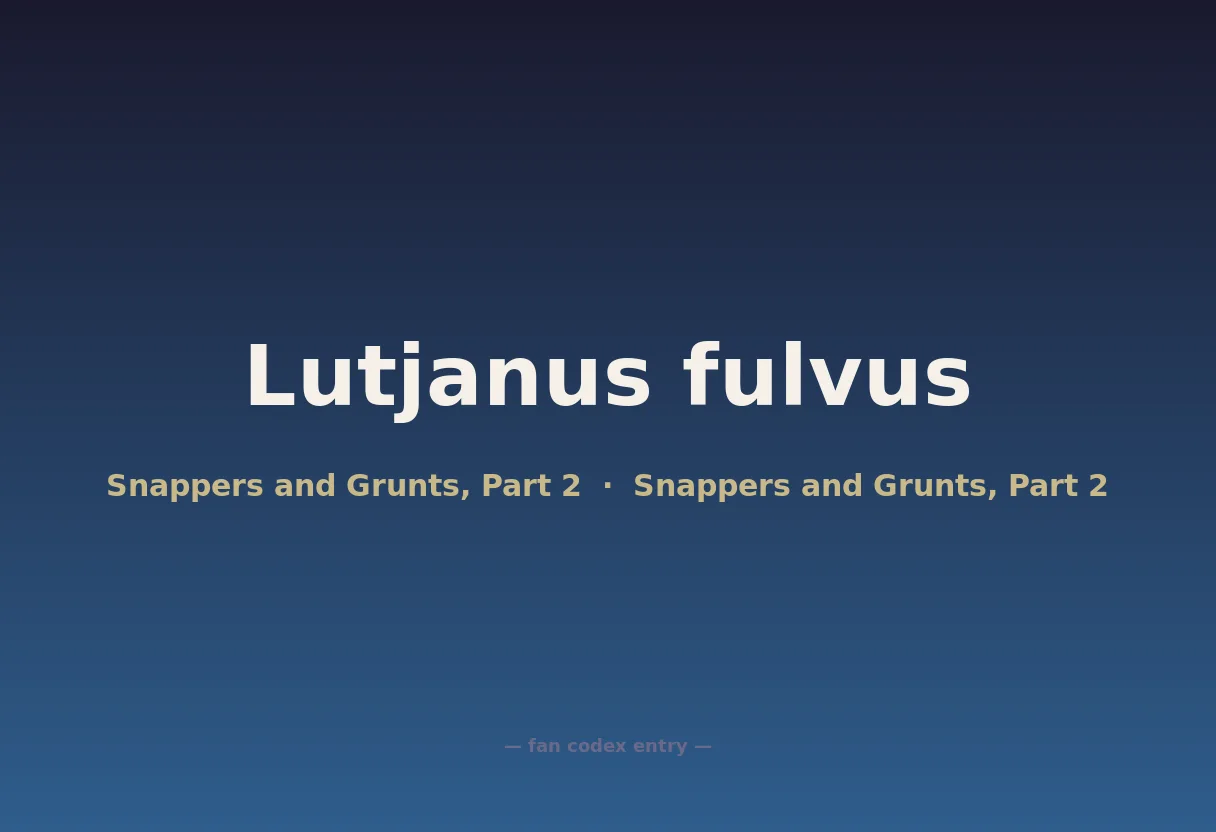 Lutjanus fulvus